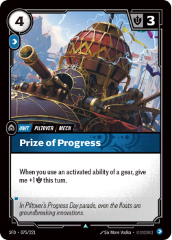 Prize of Progress single card from Riftbound : League of Legends Card Game