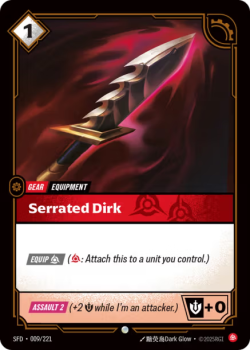 Serrated Dirk (FOIL) single card from Riftbound : League of Legends Card Game