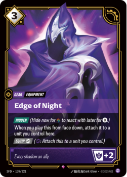 Edge of Night single card from Riftbound : League of Legends Card Game