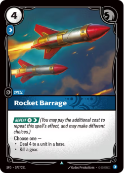 Rocket Barrage single card from Riftbound : League of Legends Card Game