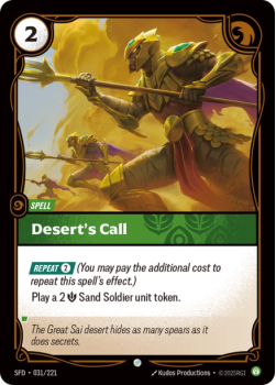 Desert's Call (FOIL) single card from Riftbound : League of Legends Card Game