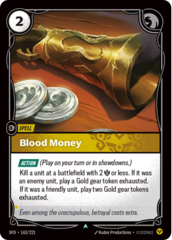 Blood Money single card from Riftbound : League of Legends Card Game