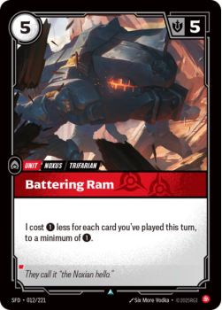 Battering Ram single card from Riftbound : League of Legends Card Game