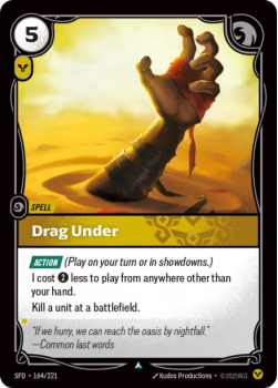 Drag Under single card from Riftbound : League of Legends Card Game