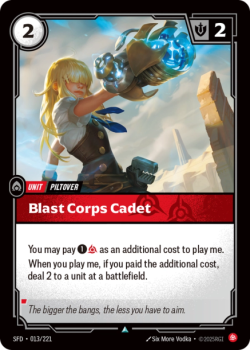 Blast Corps Cadet (FOIL) single card from Riftbound : League of Legends Card Game