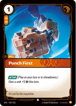 Punch First single card from Riftbound : League of Legends Card Game