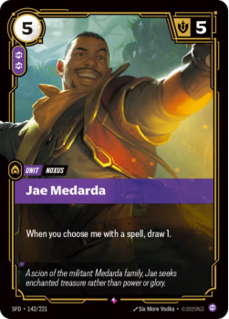 Jae Medarda single card from Riftbound : League of Legends Card Game