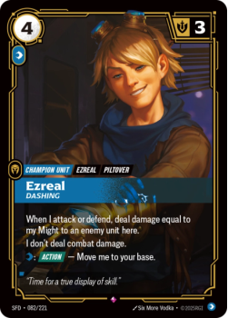 Ezreal, Dashing single card from Riftbound : League of Legends Card Game