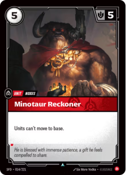 Minotaur Reckoner single card from Riftbound : League of Legends Card Game