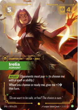 Irelia, Fervent (Alternate Art) single card from Riftbound : League of Legends Card Game