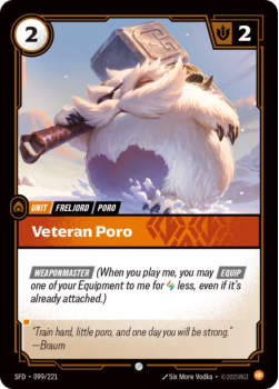 Veteran Poro (FOIL) single card from Riftbound : League of Legends Card Game