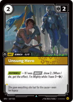 Unsung Hero single card from Riftbound : League of Legends Card Game