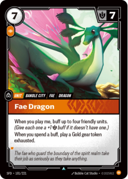 Fae Dragon single card from Riftbound : League of Legends Card Game