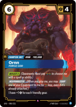 Ornn, Forge God single card from Riftbound : League of Legends Card Game
