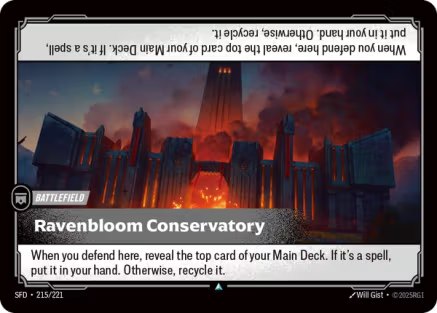 Ravenbloom Conservatory single card from Riftbound : League of Legends Card Game