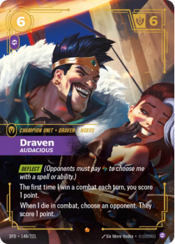 Draven, Audacious single card from Riftbound : League of Legends Card Game