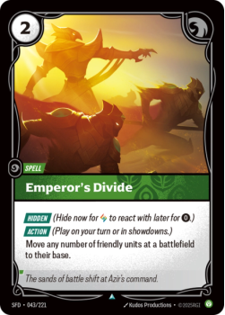 Emperor's Divide single card from Riftbound : League of Legends Card Game
