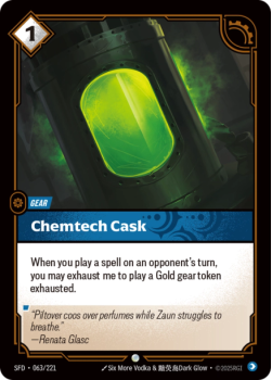 Chemtech Cask (FOIL) single card from Riftbound : League of Legends Card Game