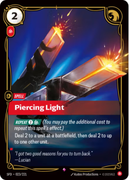 Piercing Light single card from Riftbound : League of Legends Card Game
