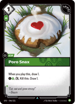 Poro Snax single card from Riftbound : League of Legends Card Game