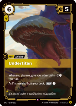 Undertitan single card from Riftbound : League of Legends Card Game