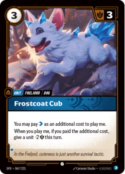 Frostcoat Cub (FOIL) single card from Riftbound : League of Legends Card Game