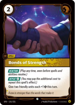 Bonds of Strength (FOIL) single card from Riftbound : League of Legends Card Game