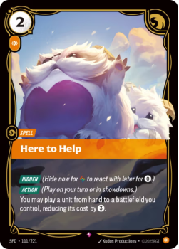 Here to Help single card from Riftbound : League of Legends Card Game