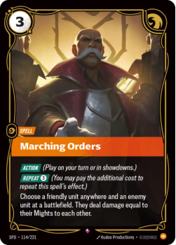 Marching Orders single card from Riftbound : League of Legends Card Game