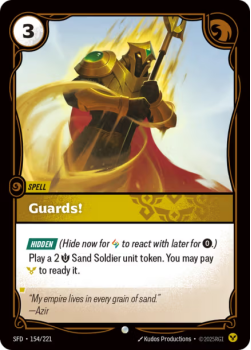 Guards! (FOIL) single card from Riftbound : League of Legends Card Game