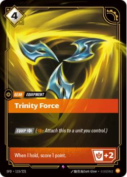Trinity Force single card from Riftbound : League of Legends Card Game