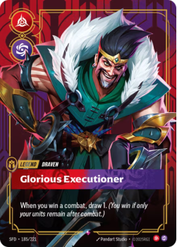 Glorious Executioner single card from Riftbound : League of Legends Card Game