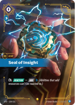 Seal of Insight single card from Riftbound : League of Legends Card Game