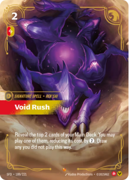 Void Rush single card from Riftbound : League of Legends Card Game