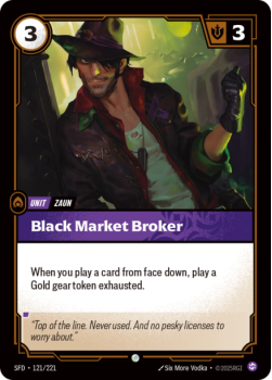 Black Market Broker (FOIL) single card from Riftbound : League of Legends Card Game