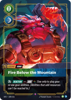 Fire Below the Mountain single card from Riftbound : League of Legends Card Game