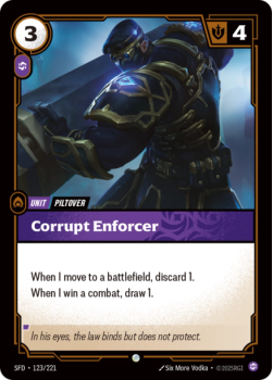 Corrupt Enforcer (FOIL) single card from Riftbound : League of Legends Card Game