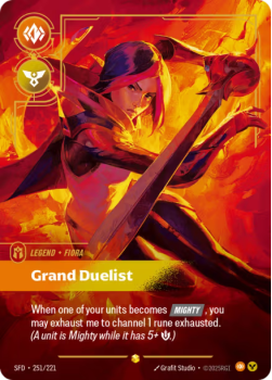 Grand Duelist single card from Riftbound : League of Legends Card Game