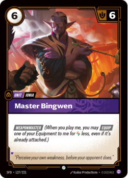 Master Bingwen (FOIL) single card from Riftbound : League of Legends Card Game