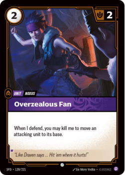 Overzealous Fan (FOIL) single card from Riftbound : League of Legends Card Game