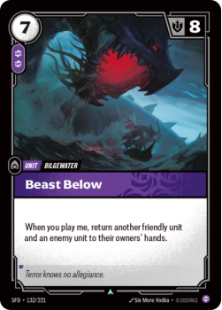 Beast Below single card from Riftbound : League of Legends Card Game