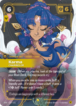 Karma, Channeler single card from Riftbound : League of Legends Card Game