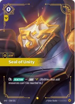 Seal of Unity single card from Riftbound : League of Legends Card Game