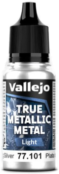 Acrylicos Vallejo True Metallic Metal : Light Sterling Silver