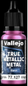 Acrylicos Vallejo True Metallic Metal : Base Crimson Magenta