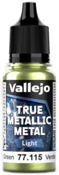 Acrylicos Vallejo True Metallic Metal : Light Amber Green