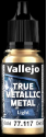 Acrylicos Vallejo True Metallic Metal : Light Arcane Gold