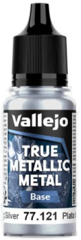 Acrylicos Vallejo True Metallic Metal : Base Sterling Silver
