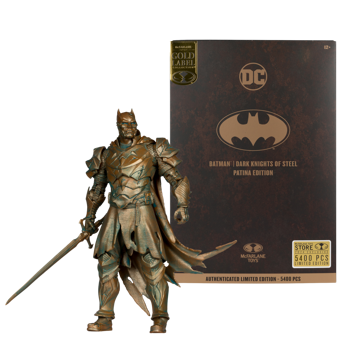 DC Batman Dark Knights of Steel Gold Label Collection Patina Edition Figure