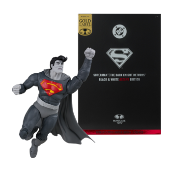 DC Superman Gold Label Collection Black & White Accent Edition Figure